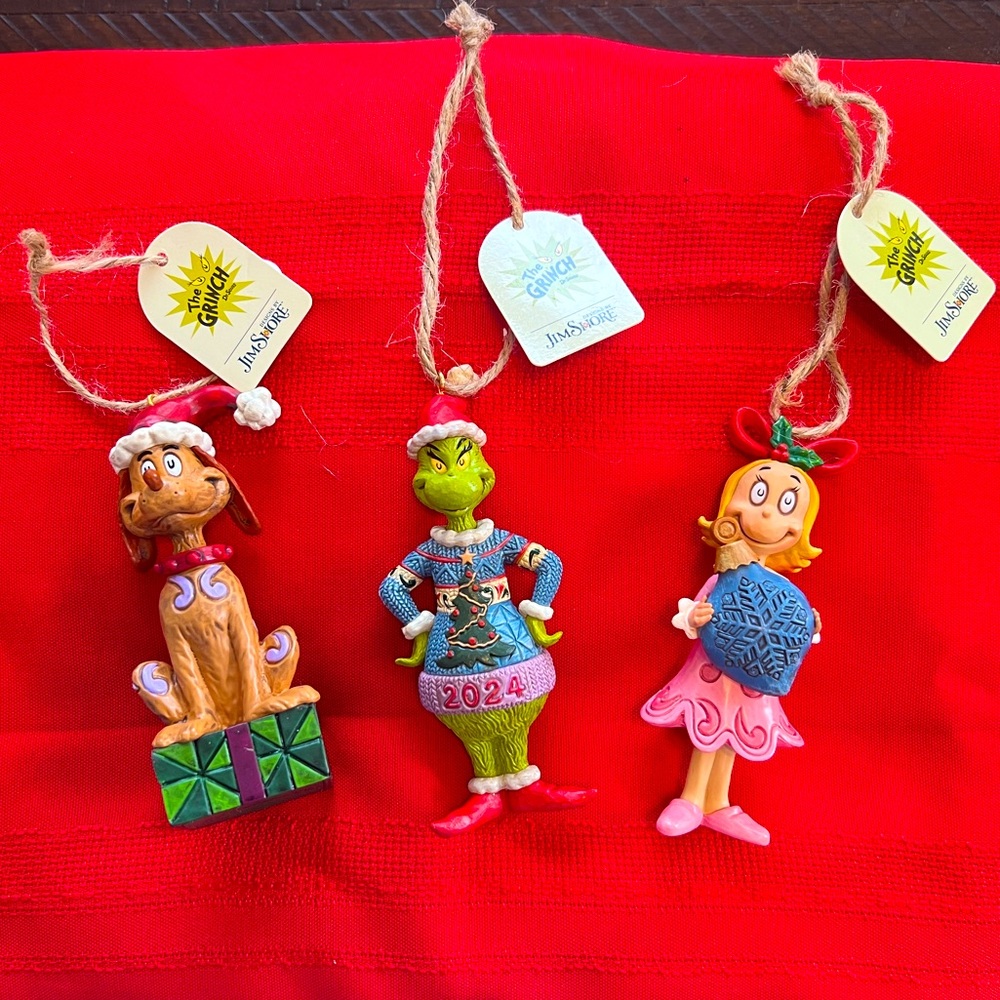 Brand New Jim Shore “The Grinch” 2024 Ornament Set